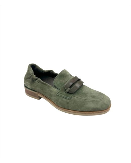 Softwaves Green Gill Slip On Shoes