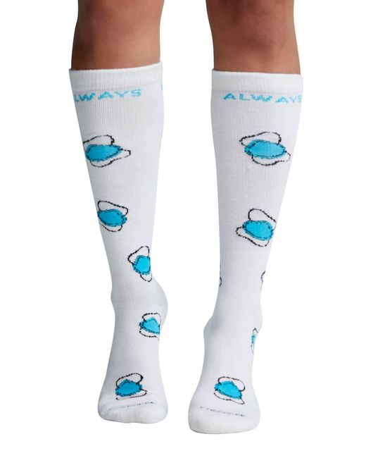 CHEROKEE Blue Knee High Compression Socks