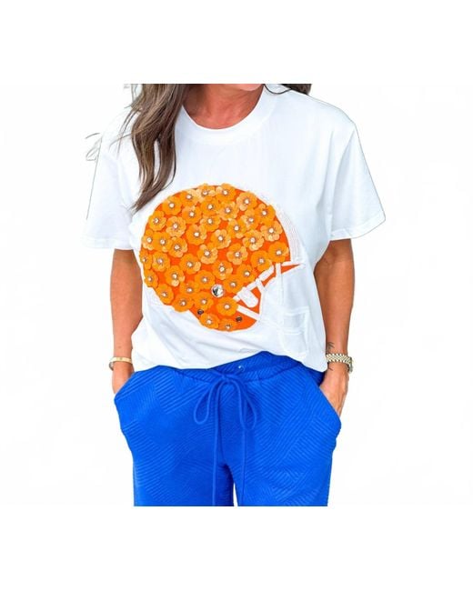 Queen Of Sparkles Blue Helmet Tee