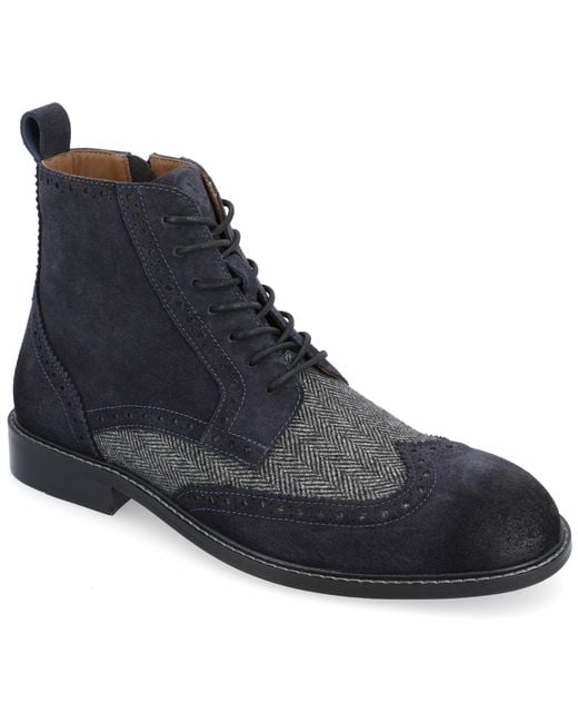 Thomas & Vine Black Jarett Wingtip Ankle Boot for men