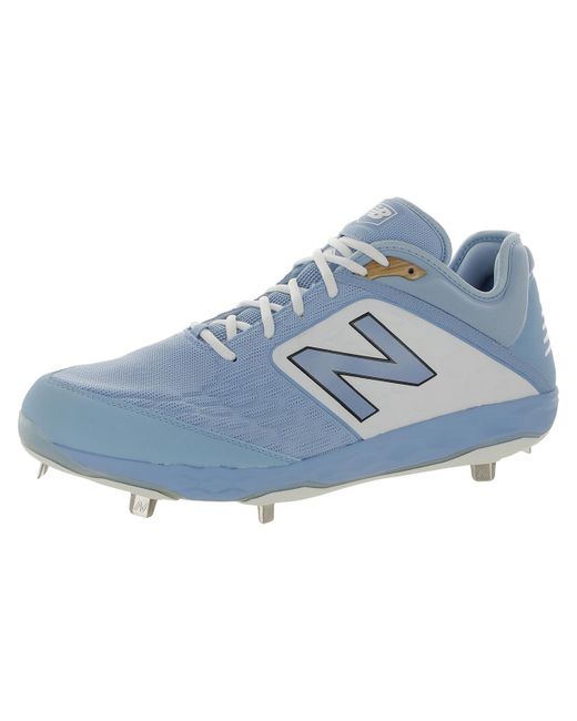 New Balance Blue 3000v4 Faux Leather Metal Cleats for men