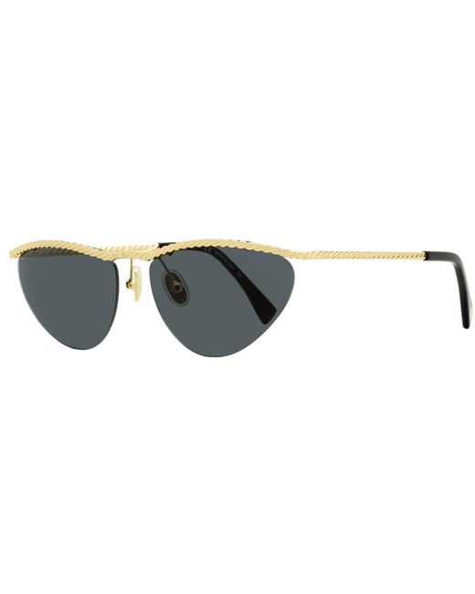 Lanvin Black Cat Eye Sunglasses Lnv102s 710 Gold/gray 60mm