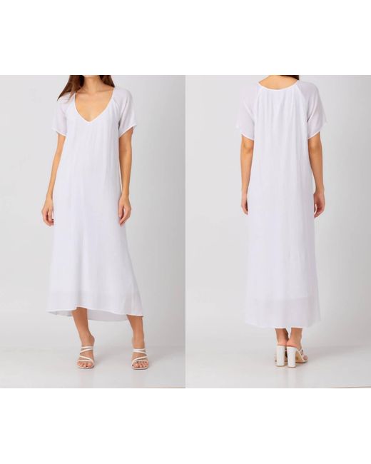 Maven West White Midi Dress