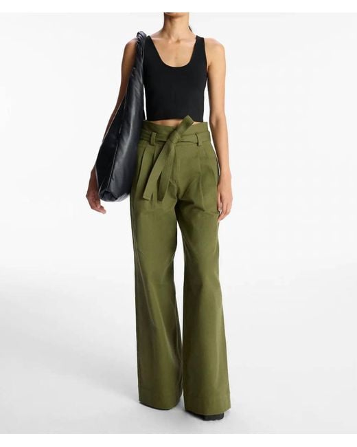 A.L.C. Green Emily Cotton Twill Pant