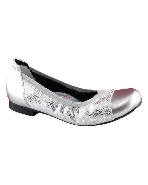Ros Hommerson Ronnie Faux Leather Dressy Ballet Flats in White Lyst