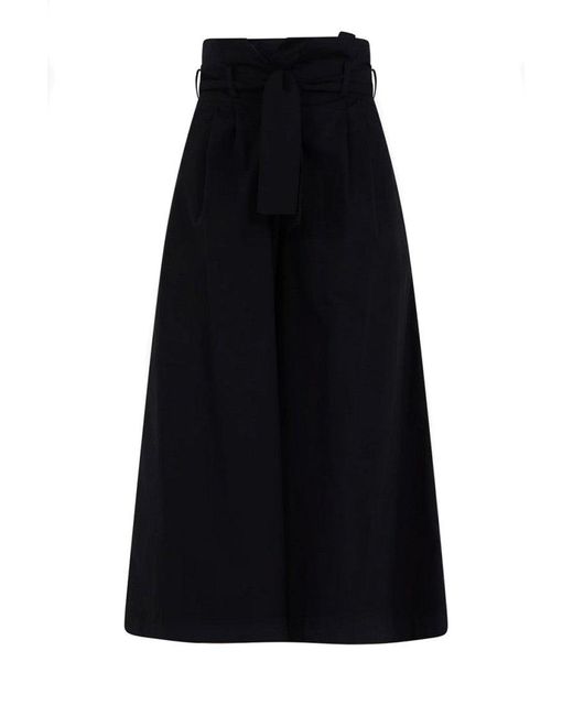 SIMONA CORSELLINI Black Wide-Leg Trousers With High Waist