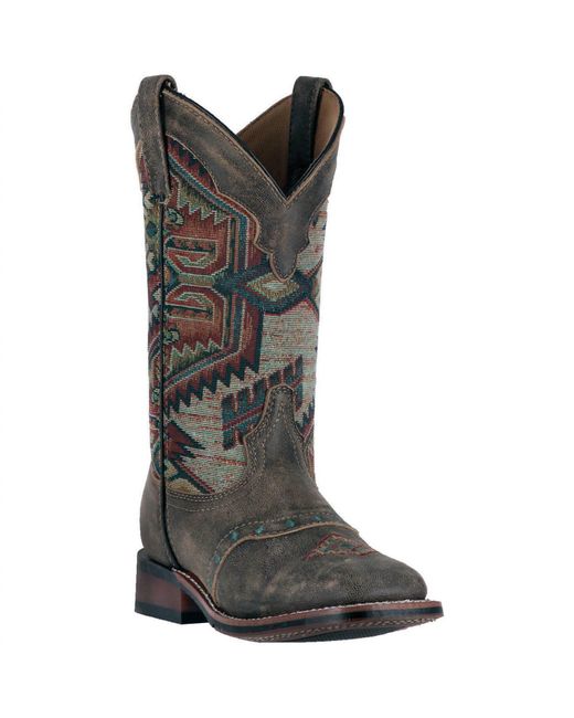 Laredo Gray Cowgirl Approved Scout Aztec Boot