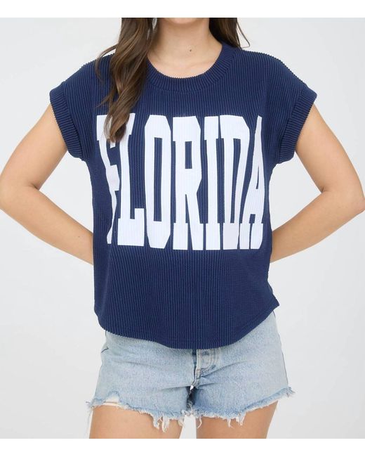 Blu Pepper Blue Florida Knit Tee