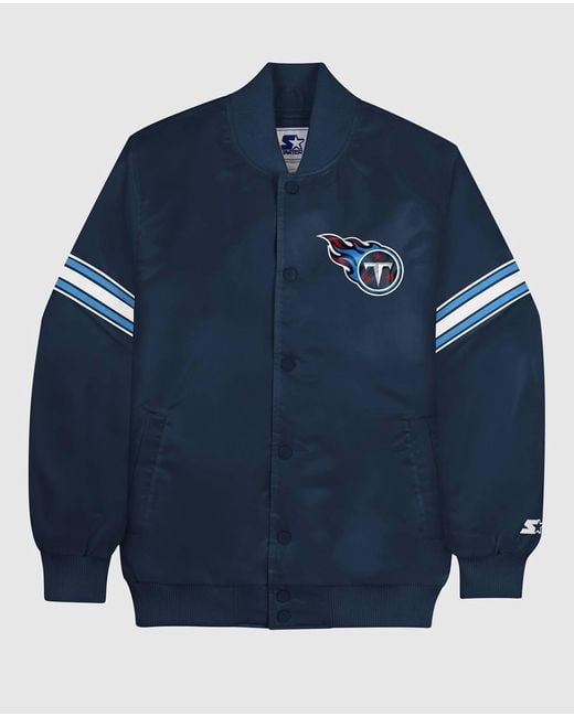 Starter Men's Blue Tennessee Titans Satin Full-Snap Jacket