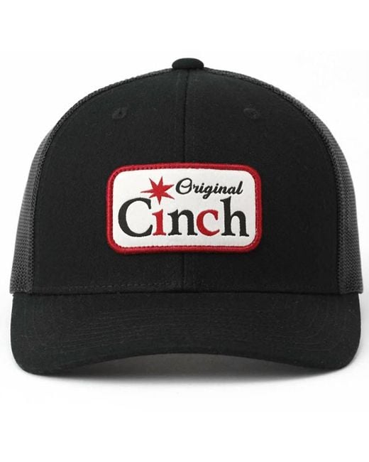 Cinch Black Snapback Logo Adjustable Snapback Cap for men