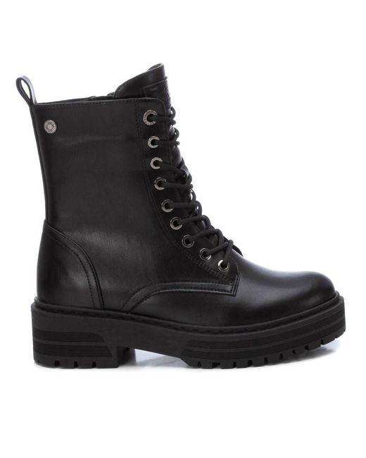 Xti Black Combat Booties