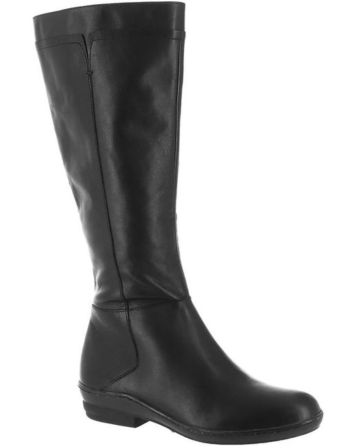 David Tate Black Nashville Leather Tall Knee-high Boots