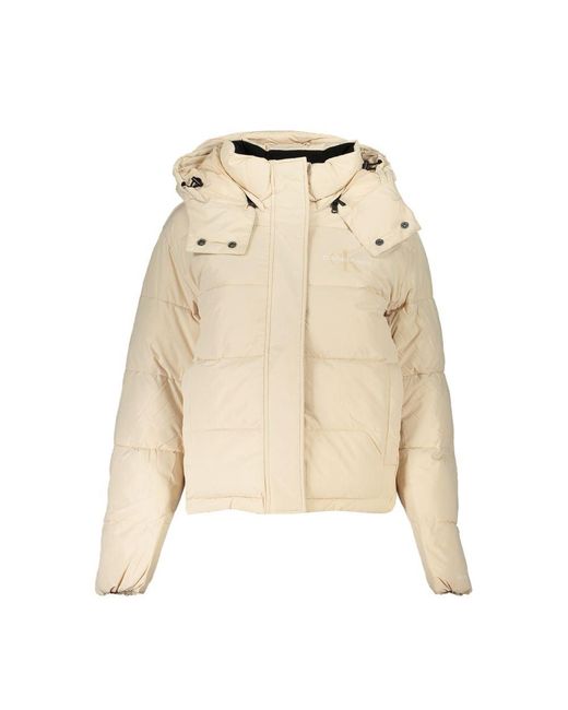 Calvin Klein Natural Chic Long-Sleeved Jacket With Removable Hood