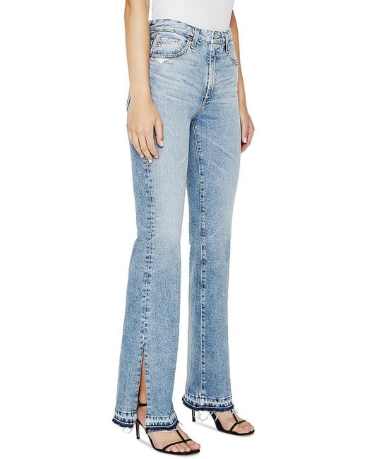 AG Jeans Blue High Rise Light Wash Flare Jeans