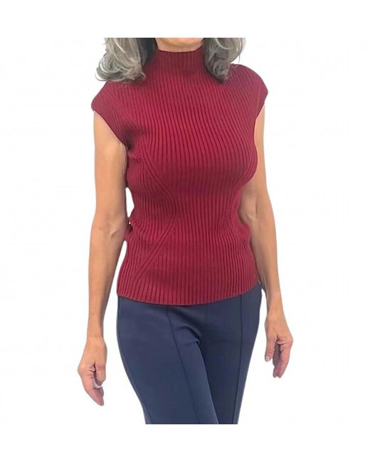 Iris Setlakwe Red Cheminee Rib Top