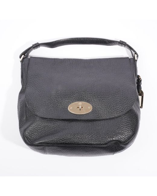 Mulberry Black Postman's Lock Hobo Leather Shoulder Bag