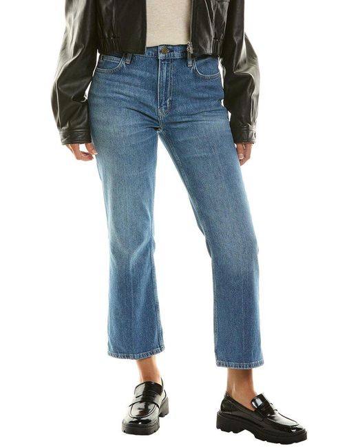 FRAME Blue The 70S Crop High-Rise Bernadette Bootcut Jean