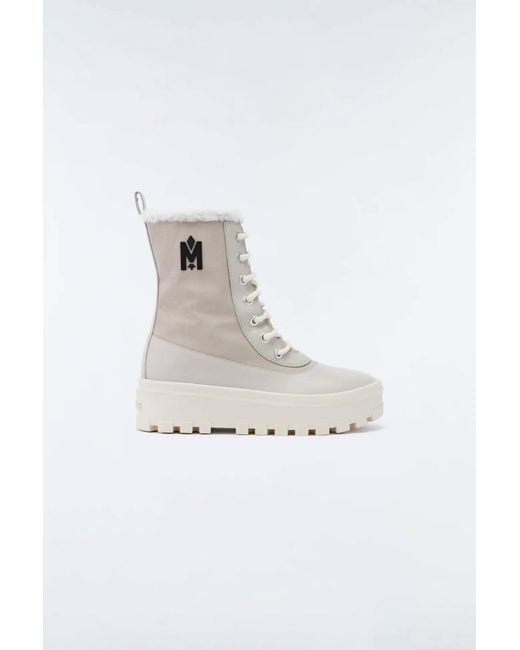 Mackage White "S Hero Shearling Boots