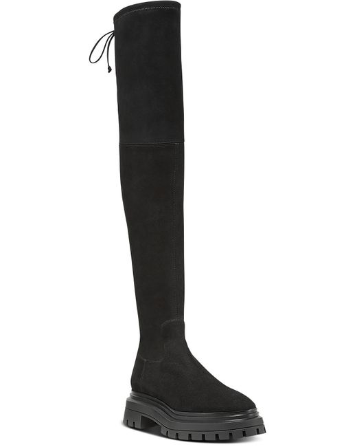 Stuart Weitzman Black Bedfordland Boot Leather Tall Knee-high Boots