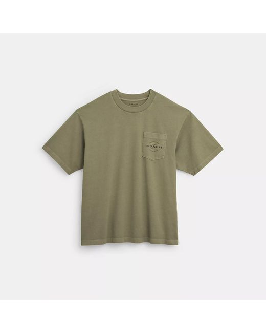 COACH Green Pocket T Shirt for men