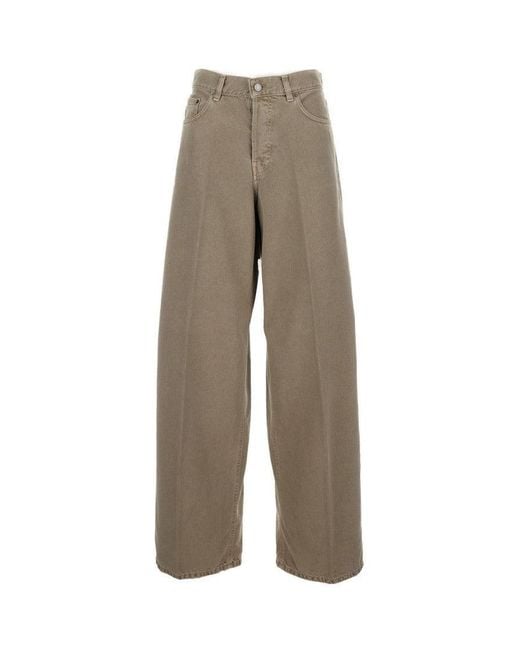 Haikure Natural Wide Denim Pants With Relaxed Fit And Classic Five-Pocket Styling