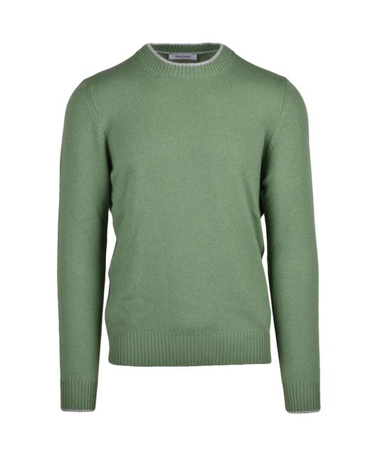 Gran Sasso Green Crew Neck Pullover for men