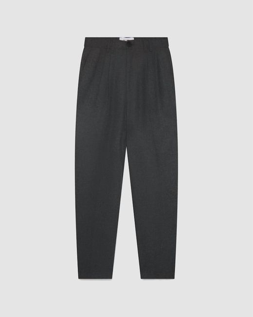 Wax London Gray Pleat Trousers for men