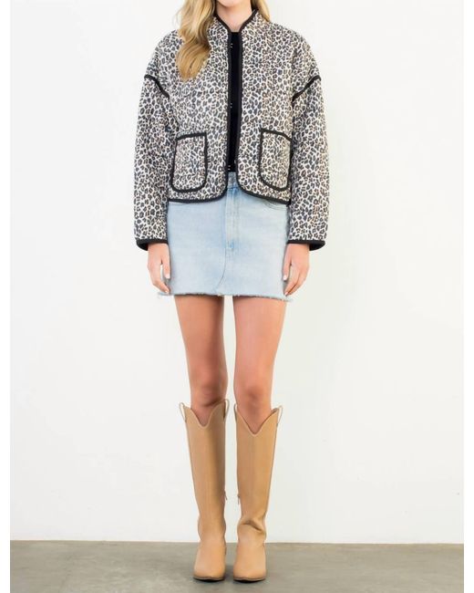 Thml Gray Quilted Puffer Jacket