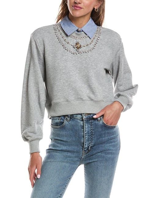 Cinq À Sept Gray Lavina Pullover