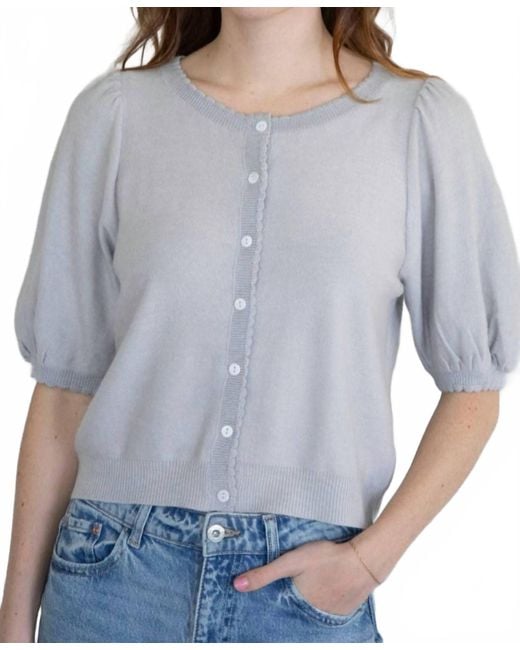 Things Between Gray Colette Crew Neck Cardigan