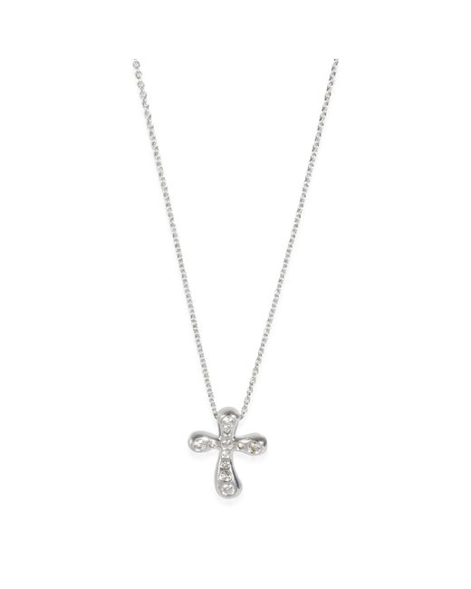 Tiffany & Co Metallic Elsa Peretti Cross Pendant