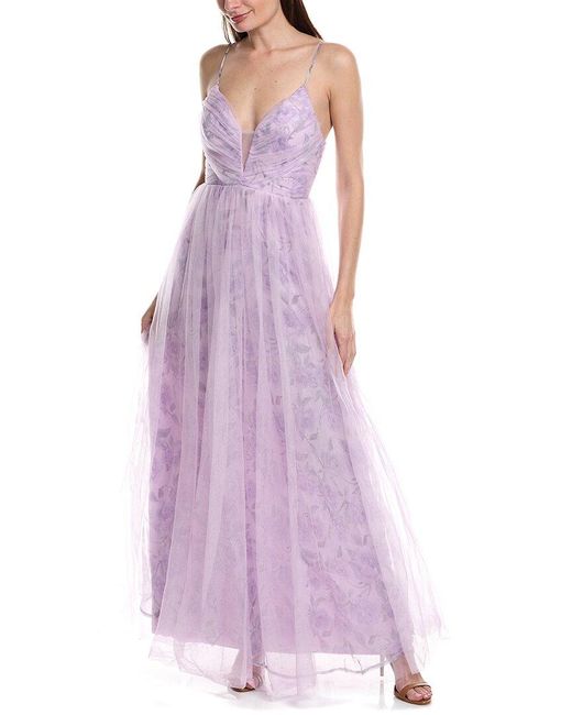 Moonsea Purple Tulle Gown