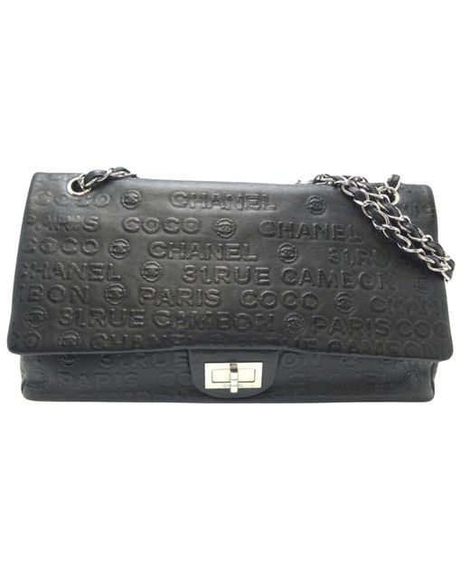 Chanel Gray 2.55 Leather Shoulder Bag (pre-owned)