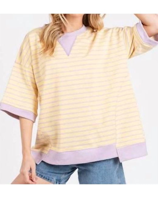 Haptics Natural Terry Oversized Top