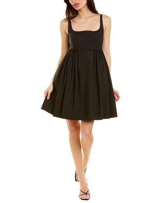 Rebecca Taylor Black Poplin A-line Dress