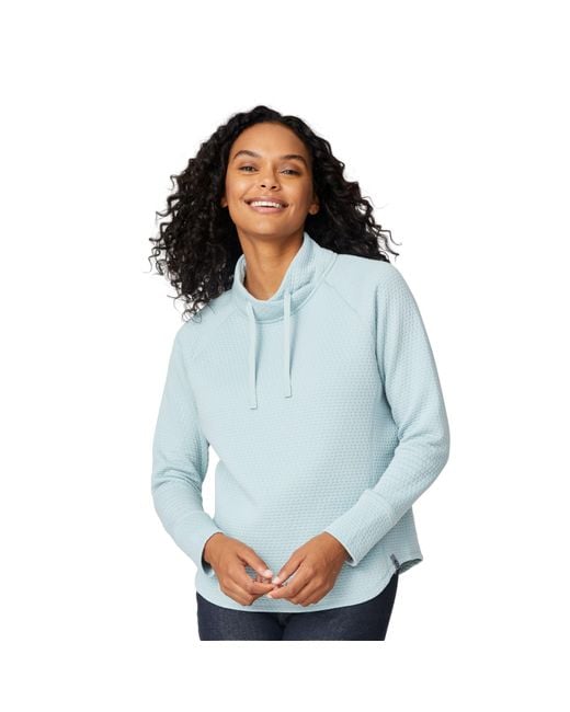 Free Country Women's Blue Ultrafill Cowl Neck Top