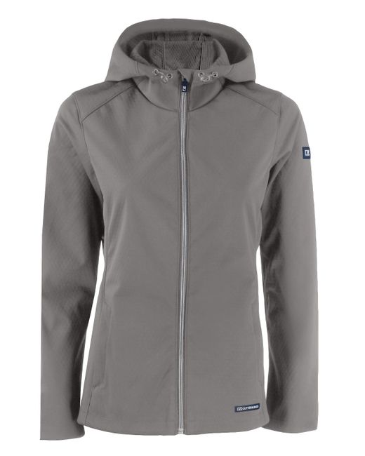 Cutter & Buck Gray Evoke Eco Softshell Recycled Full Zip Jacket