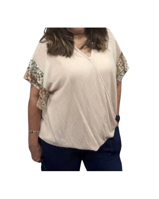 Umgee Natural Wrap Style Tee Top