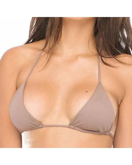 Indah Natural Tom Triangle Bikini Top
