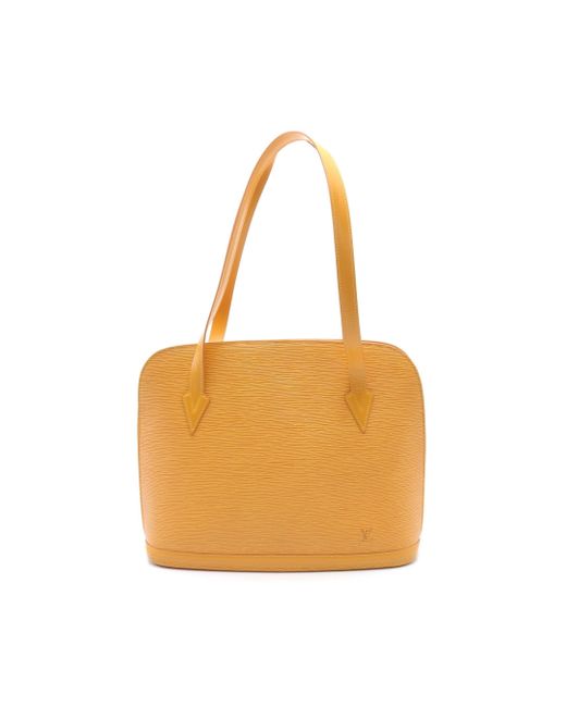 Louis Vuitton Orange Lussac Epi Tassi Shoulder Bag Leather