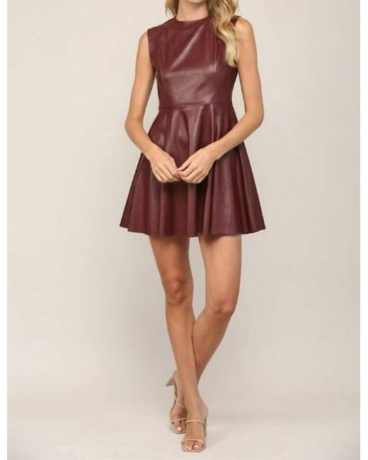 Fate Natural Brooke Faux Leather Dress