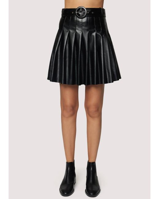 LOST AND WANDER Black High-waisted Skater Skirt