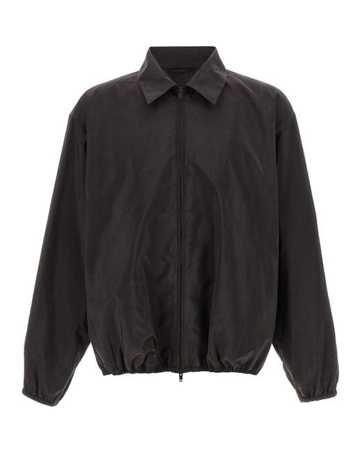 Ssstein Black Silk Shell Jacket for men