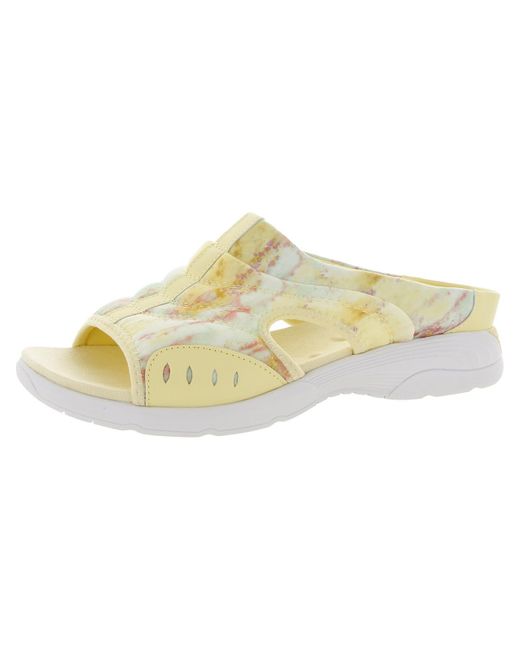 Easy Spirit Yellow Traciee 2 Padded Insole Open Toe Slide Sandals