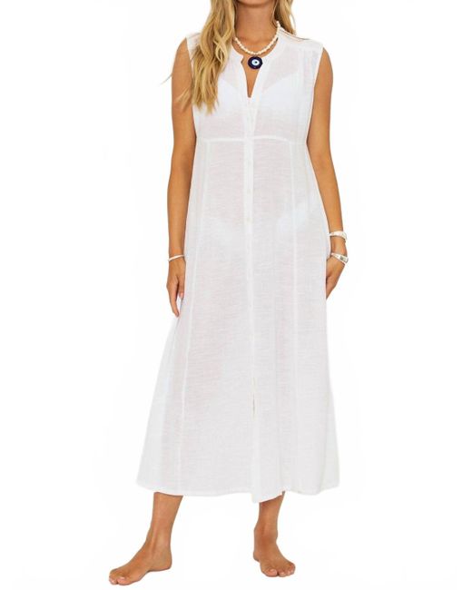 Beach Riot White Sandra Midi Dress