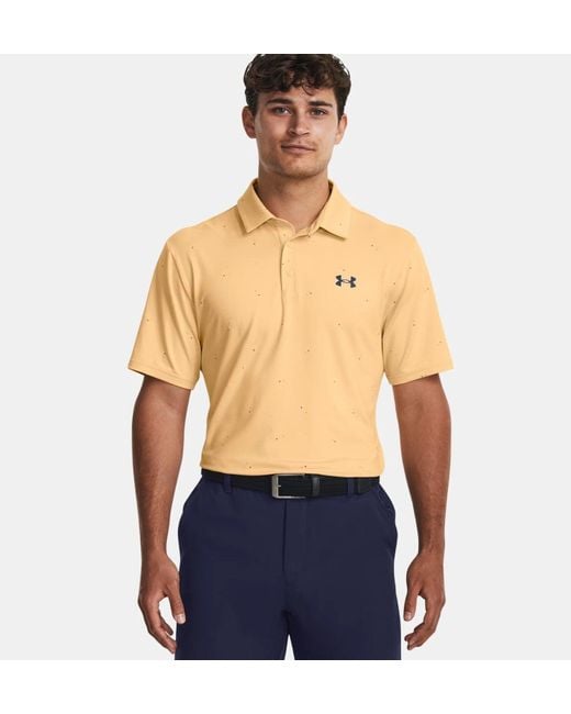 Under Armour Blue Playoff 3.0 Polo 'Syellow Stretch Pullover Golf Shirt Srt280 for men