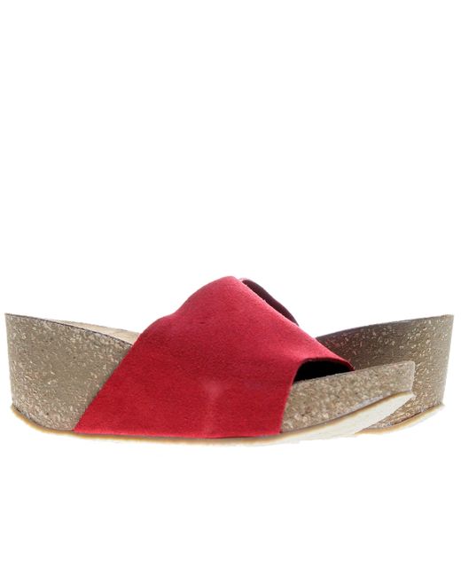 Chocolat Blu Red Riverside Wedge Sandal