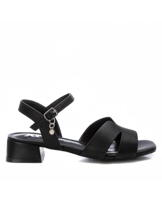 Xti Black Heeled Sandals