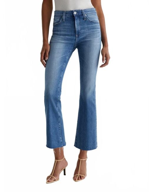 AG Jeans Blue Farrah Boot Crop Jeans