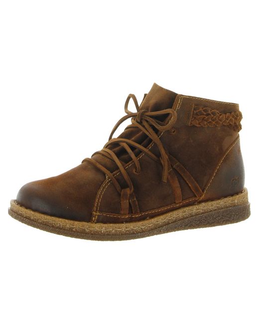 Born Temple Ii Distressed Leather Ankle Boots in Brown | Lyst